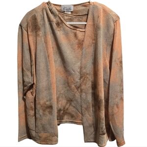 Caribe NWT 2 Piece Top Size 2X Flattering Fit, Lightweight